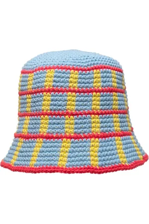 Memorial Day Plaid Crochet Bucket Hat