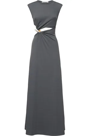 CHRISTOPHER ESBER Concave Stone Compact Rib Long Dress