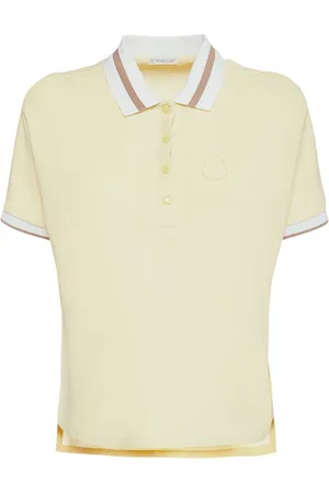 Moncler Polo Cotton Jersey Logo Top