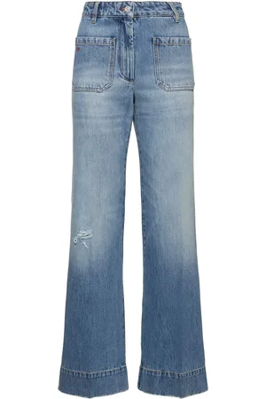 Victoria Beckham Alina Denim High Waisted Wide Jeans