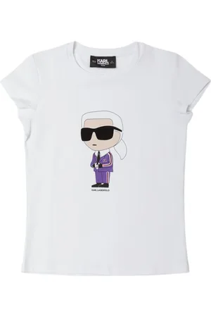 Karl Lagerfeld Printed Cotton Blend Jersey T-shirt