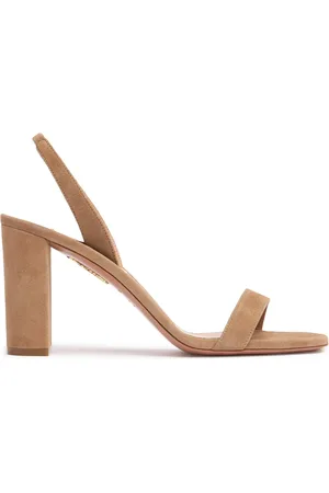 Aquazzura 85mm So Nude Suede Sandals