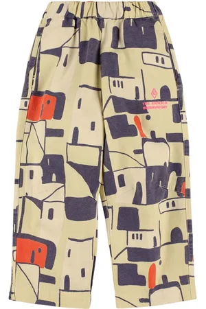 The Animals Observatory Elephant Printed Cotton Pants