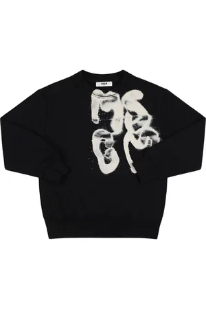 Msgm Logo Printed Cotton Sweatshirt