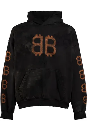 Balenciaga Distressed Cotton Hoodie