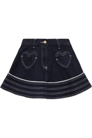 MONNALISA Stretch Cotton Denim Skirt