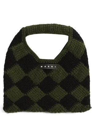Marni Color Block Woven Tote Bag W/ Logo