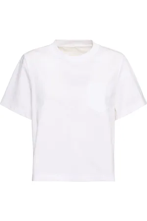 SACAI Nylon Twill & Cotton Jersey T-shirt