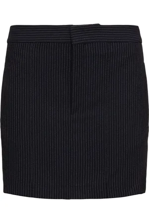 Isabel Marant Licoba Pinstriped Crepe Mini Skirt