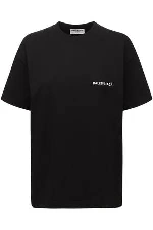Balenciaga Logo Printed Medium Fit Jersey T-shirt