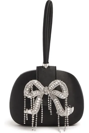 Self-Portrait Bow Satin Clutch
