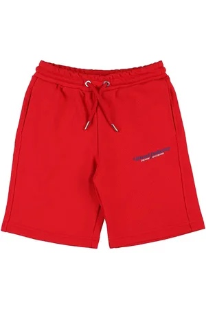 Diesel Logo Print Cotton Sweat Shorts