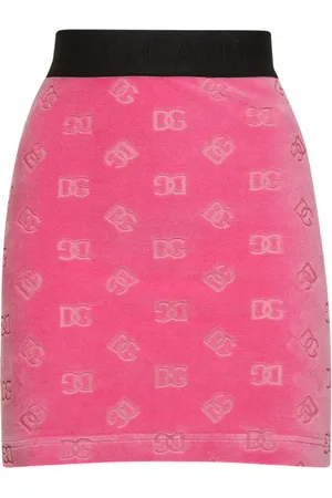 Dolce & Gabbana Cotton Chenille Jacquard Logo Mini Skirt