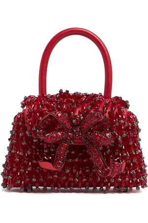 Self-Portrait Micro Bow Embroidery Top Handle Bag