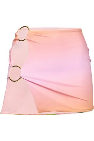 Louisa Ballou Double Ring Stretch Jersey Mini Skirt