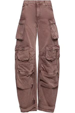 The Attico Fern Low Rise Wide Leg Cargo Jeans