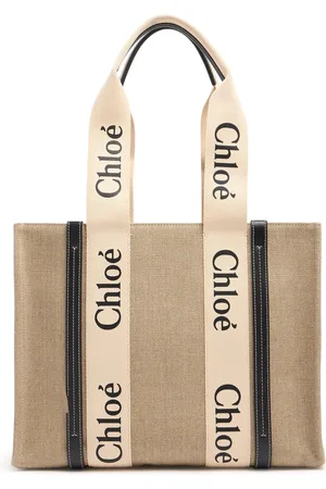 Chloé Medium Woody Canvas Tote Bag