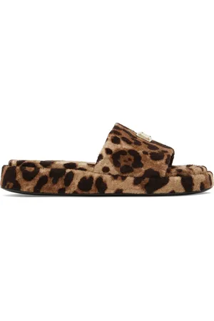 Dolce & Gabbana 20mm Printed Terry Cloth Flat Slides