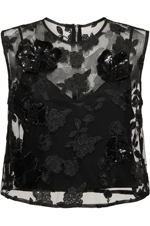 ROTATE Vola Flower Mesh Top