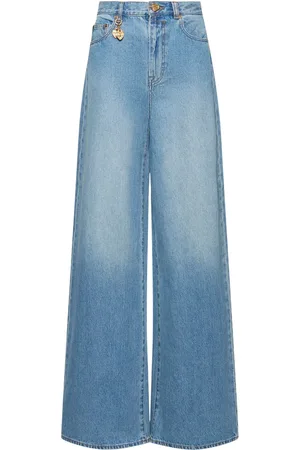 ZIMMERMANN Crush Cotton Denim Wide Jeans