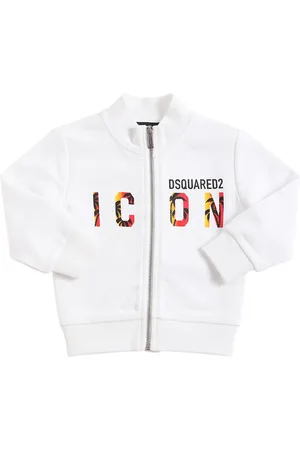 Dsquared2 Logo Print Zip-up Cotton Sweatshirt