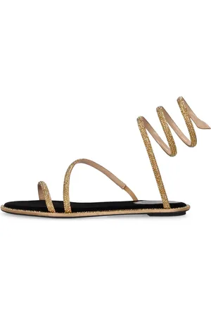 RENE CAOVILLA 10mm Embellished Suede Flat Sandals