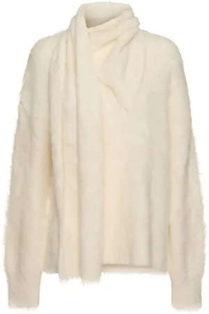 Totême Alpaca Blend Knit Sweater W/scarf