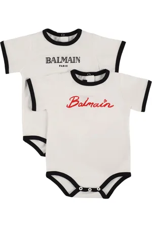 Balmain Set Of 2 Cotton Jersey Rompers