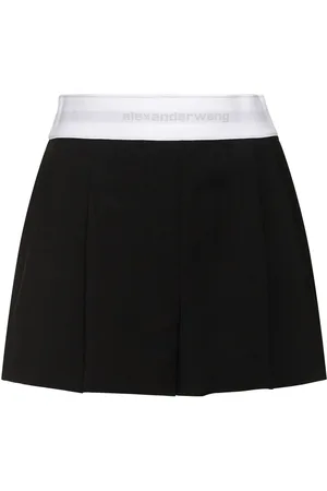 Alexander Wang High Waisted Pleated Wool Shorts