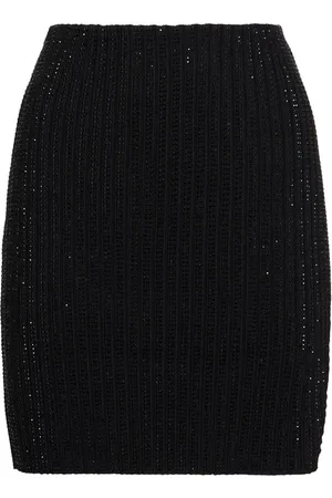 DAVID KOMA Embellished Knit Mini Skirt