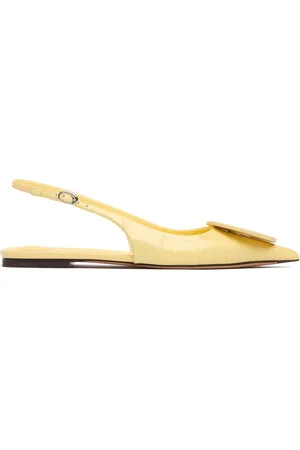 Jacquemus 10mm Les Duelo P Leather Slingback Flats