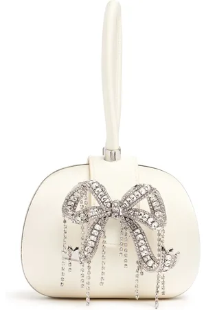 Self-Portrait Bow Satin Clutch