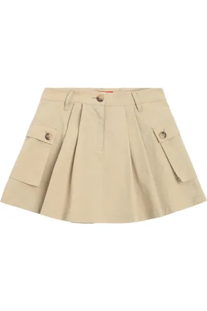Max&Co. Pleated Cotton Blend Gabardine Skirt
