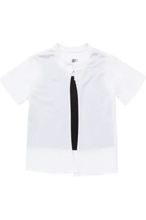 Maison Margiela Cotton Jersey Top W/ Cardigan T-shirt