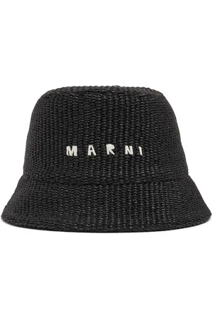 Marni Logo Cotton Blend Bucket Hat