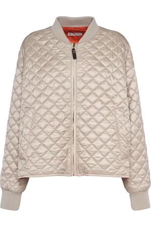 Max Mara Licia Quilted Puffer Bomber Jacket