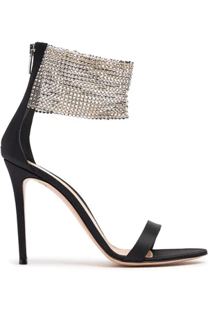 Gianvito Rossi 105mm Satin & Crystal Sandals