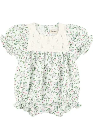 The New Society Embroidered Cotton Poplin Romper