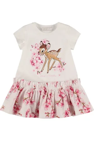 MONNALISA Printed Cotton Blend Jersey Dress