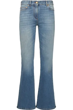 VALENTINO Chain Logo Flared Denim Jeans