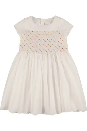 BONPOINT Embroidered Cotton Voile Dress