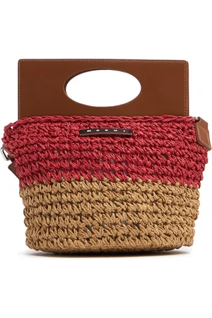 Marni Bicolor Raffia Effect Basket Bag