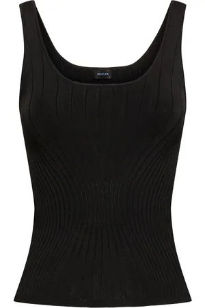 MUGLER Ribbed Knit Top