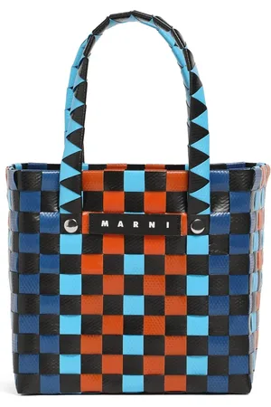 Marni Color Block Woven Basket Bag W/ Logo
