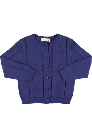 BONPOINT Cherry Cotton Knit Cardigan