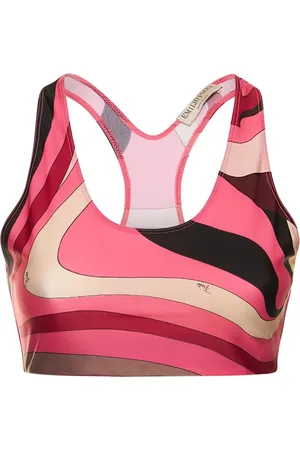 Puccini Jersey Marmo Printed Crop Top