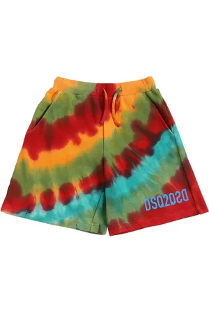 Dsquared2 Tie Dye Cotton Sweat Shorts