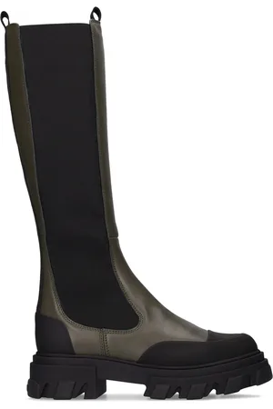 Ganni 50mm Leather Tall Boots