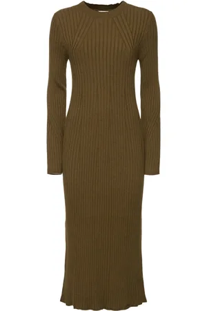 Varley Axel Rib Knit Midi Dress