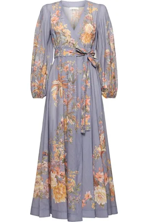 ZIMMERMANN Tallow Cotton Midi Wrap Dress